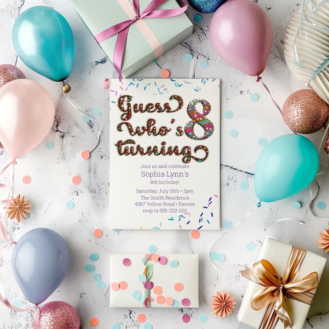 Invitation Devinez qui tourne 8 cookies (Créateur téléchargé)