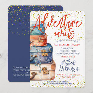 Invitation Devise de la partie de retraite - Aventure