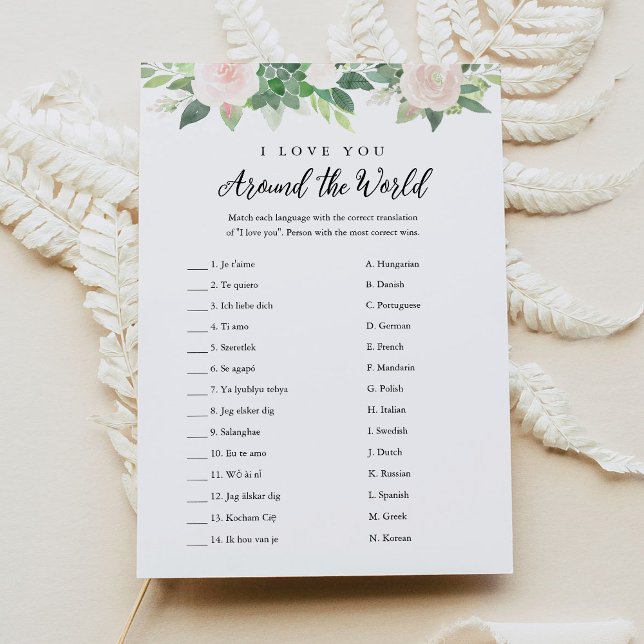 Invitation DEVON Je T'Aime Dans Le Monde Du Jeu De Mariage (Créateur téléchargé)