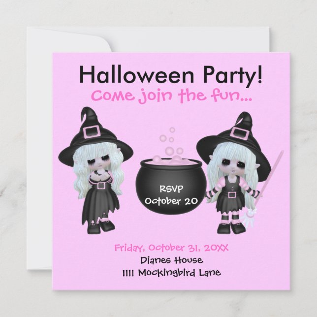 Invitation d'Halloween (Devant)