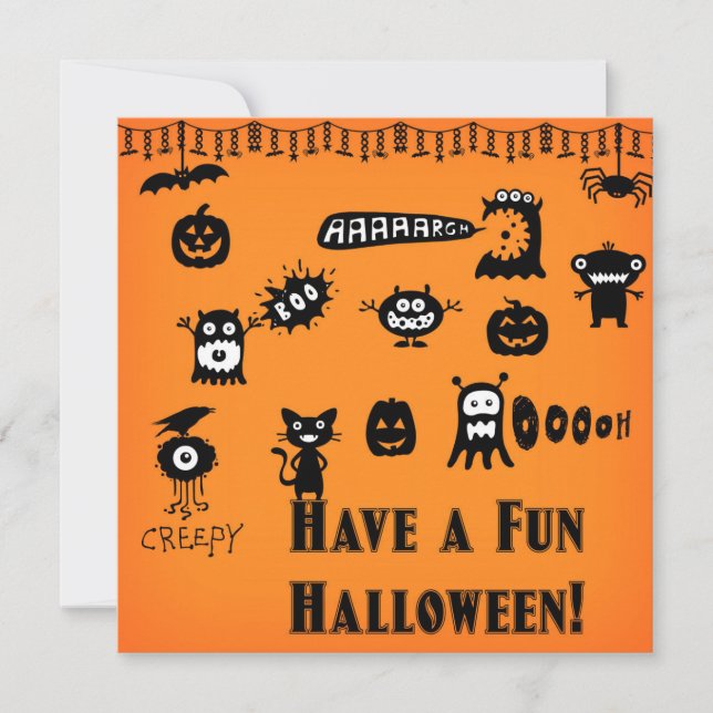 Invitation d'Halloween (Devant)