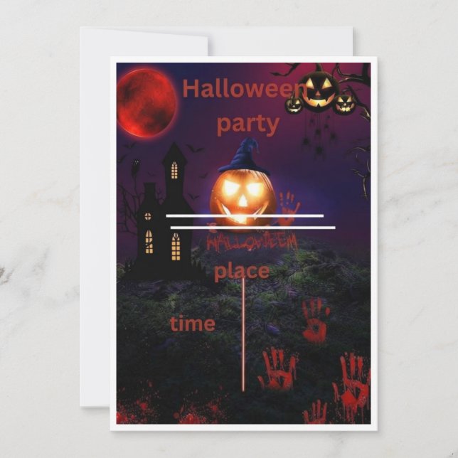 invitation d'Halloween (Devant)