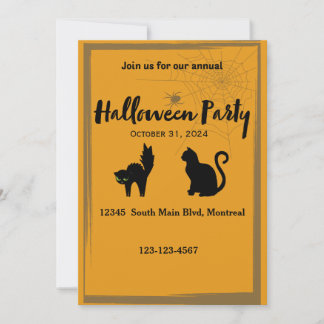 Invitation d'Halloween