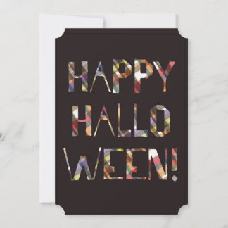 Invitation d'Halloween en forme avec des lettres p