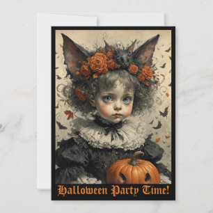 Invitation d'Halloween féminine victorienne déplai