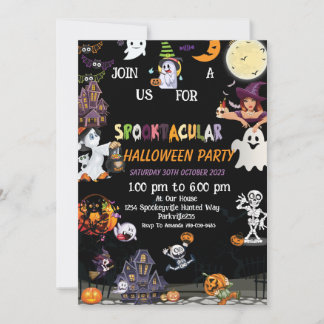 Invitation d'Halloween, Invitation de fête d'Hallo