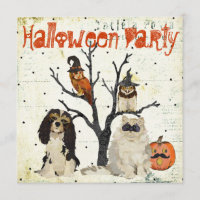 Invitation d'Halloween Masquerade Animaux