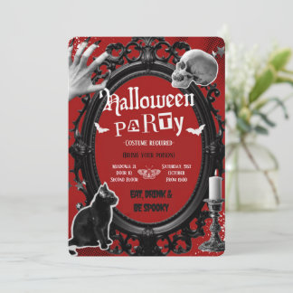 Invitation d'Halloween pour adultes effrayants