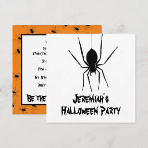 Invitation d'Halloween pour araignées Déplaisantes