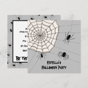 Invitation d'Halloween pour araignées Déplaisantes