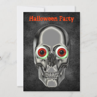 Invitation d'Halloween pour les yeux de crâne dépl