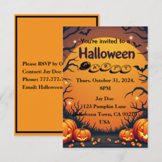 Invitation d'Halloween - Rejoignez-nous pour une f