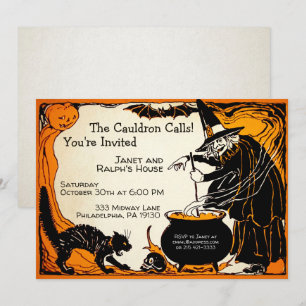 Invitation d'Halloween Retro Personnalisable