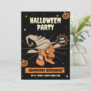 Invitation d'Halloween vintage, Nuit d'Halloween