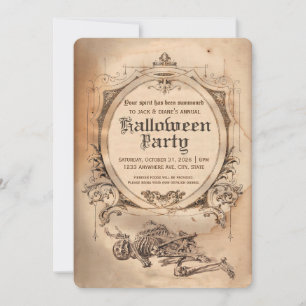 Invitation d'Halloween vintage victorien gothique