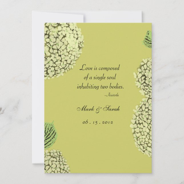 Invitation d'hortensia de Taupe (Devant)