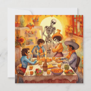 Invitation "Dia de los Muertos", Célébration des ancêtres