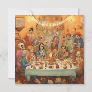 Invitation "Dia de los Muertos", Fête de Remembrance de Famil