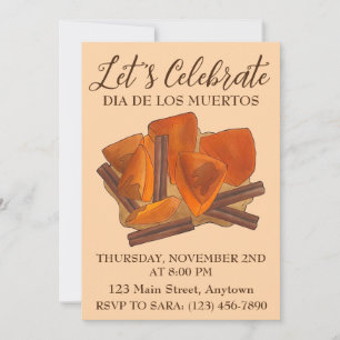 Invitation Dia De Los Muertos Mexicaine Calabaza en Tacha