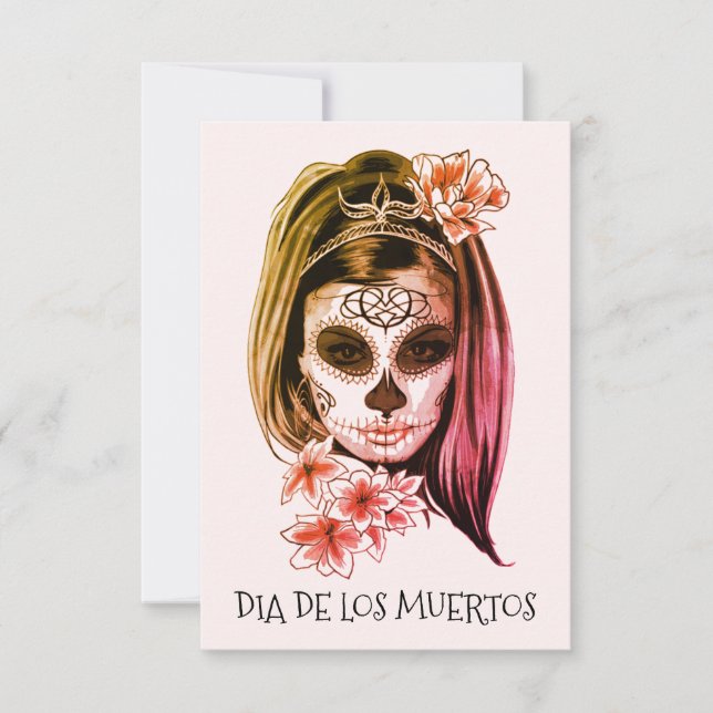 Invitation Dia De Los Muertos Ou Jour De La Fête Morte (Devant)