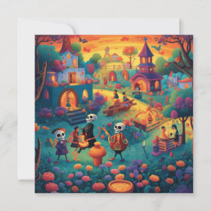 Invitation Dia de los Muertos, Souvenir aux chandelles