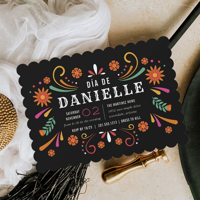 Invitation Día de los Muertos Thème Anniversaire (Créateur téléchargé)