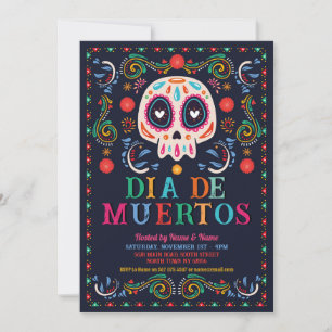 Invitation Dia De Muertos fête d'anniversaire Fiesta Crâne me