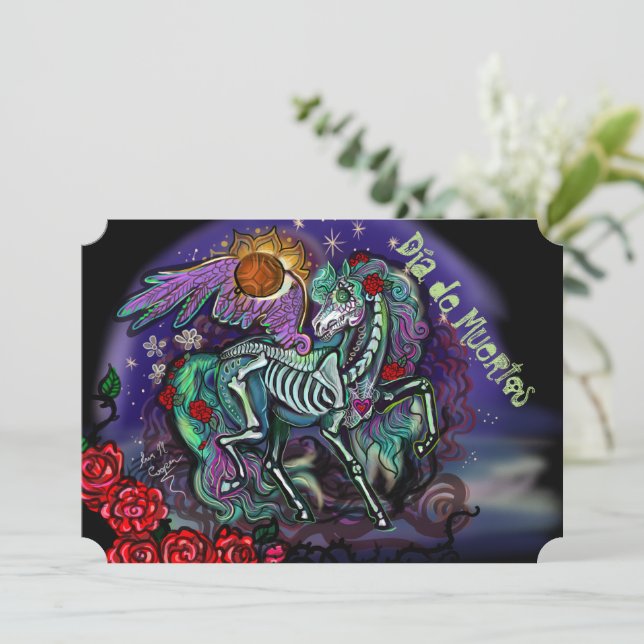 Invitation Día de Muertos Horse (Debout devant)