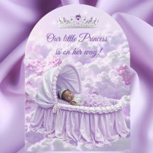 Diadème de Baby Shower Princesse Ethnique Violet L