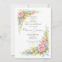 Diadème de Quinceanera aquarelle féminine