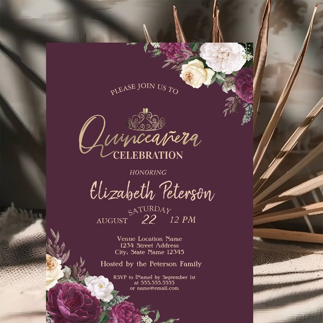 Invitation Diadème Fleurs de Bourgogne  (Créateur téléchargé)