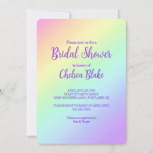 Invitation diagonale Rainbow Bridal