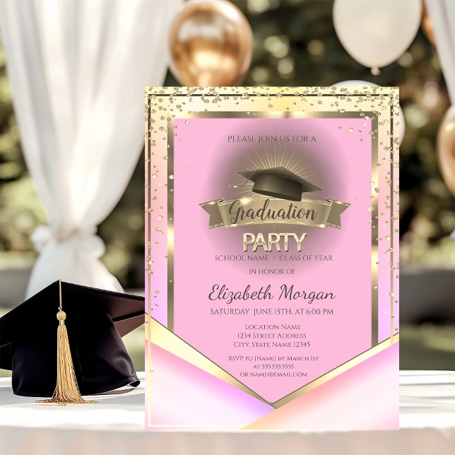 Invitation Diagramme Casquette de deuxième année Ombre Gradua (Créateur téléchargé)