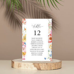 Invitation Diagramme d'assises Spring MultiColorFloral