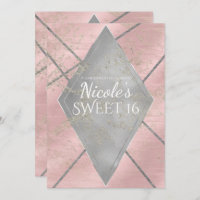 Diamant argent rose glamour doux 16 toute fête de 