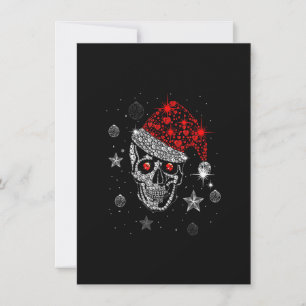 Invitation Diamant crâne Santa Hat Cadeaux de Noël Pyjama Xma