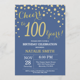 Invitation Diamant du 100e anniversaire du Blue and Gold