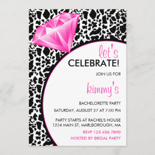 Invitation Diamant Ring Bling Bachelorette