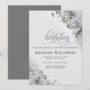 Invitation Diamants d'avril pour anniversaire