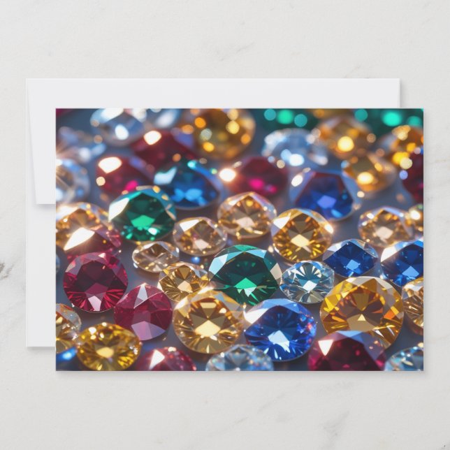 Invitation Diamants De Toutes Couleurs (Devant)