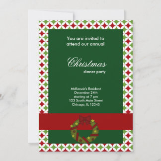 Invitation Diamants du dîner de Noël