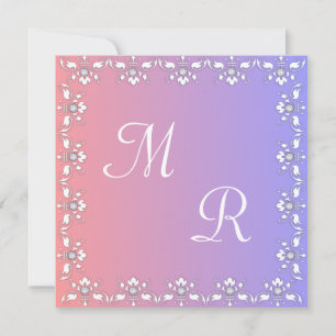 Invitation Diamants et Mariage d'élégance blanche