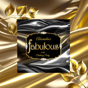 Invitation Diamants Or Noir Argent Anniversaire Incroyable