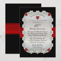 Diamants Rubis Rouge 40e Anniversaire de Mariage