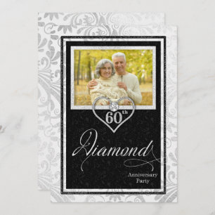 Invitation Diamond 60e anniversaire Mariage photo personnalis