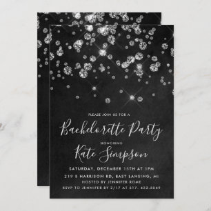 Invitation Diamond Chalkboard Bachelortte