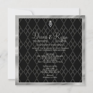 Invitation Diamond Cravate Noire