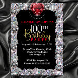 Invitation Diamond Glam 100e anniversaire<br><div class="desc">Brillant Diamond Glam 100e Anniversaire Invitation Pour Femmes. Il Est Facile De Changer L'Exemple De Texte En Vous Propre En Cliquant Sur Personnaliser. Cliquez Sur Personnaliser/Modifier Avec L'Outil De Création Pour Modifier Le Type De Police, La Couleur De Police, La Taille De Police, Ou Pour Ajouter/Supprimer/Modifier Le Texte Ou Les...</div>