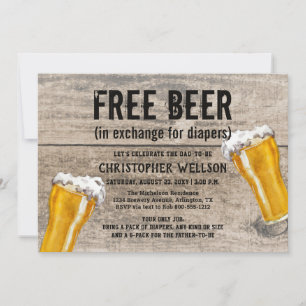 Invitation Diaporama & Beer Papa Baby shower Party