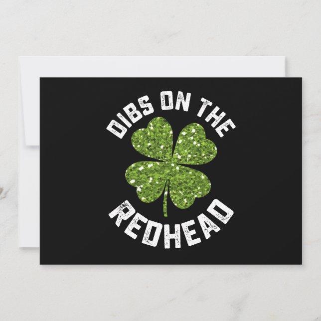 Invitation Dibs On The Redhead St Patrick's Day Shamrock (Devant)